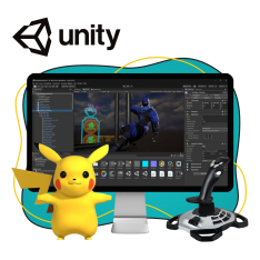Мир игр на Unity 2D на популярном движке + AI-помощники - КИБЕРшкола программирования для детей, компьютерные курсы для школьников, начинающих и подростков - KIBERone г. Раменское 