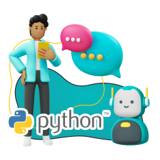 Умный чат-бот на Python - КИБЕРшкола программирования для детей, компьютерные курсы для школьников, начинающих и подростков - KIBERone г. Раменское 
